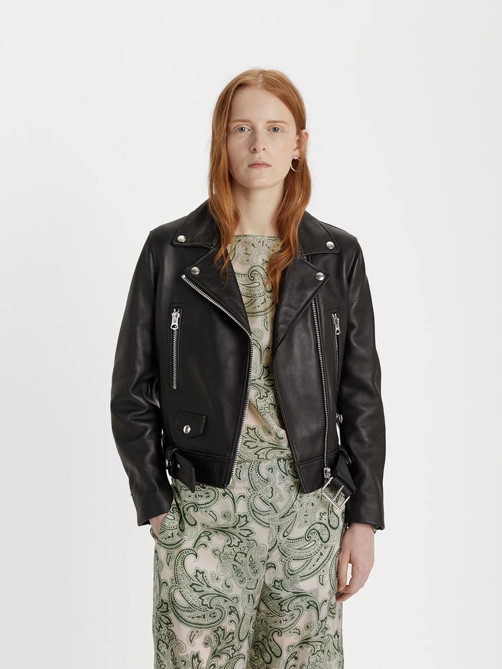 Acne Black Leather Biker Jacket